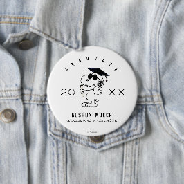 pinda's | Snoopy Afstuderen Ronde Button 4,0 Cm