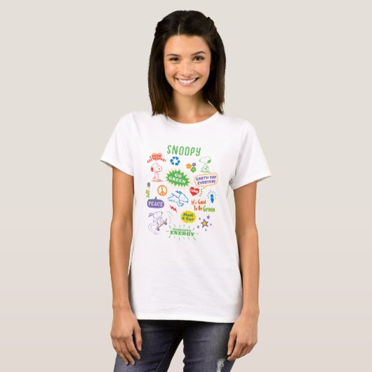 pinda's | Snoopy all in for Recycling T-shirt (Voorkant volledig)