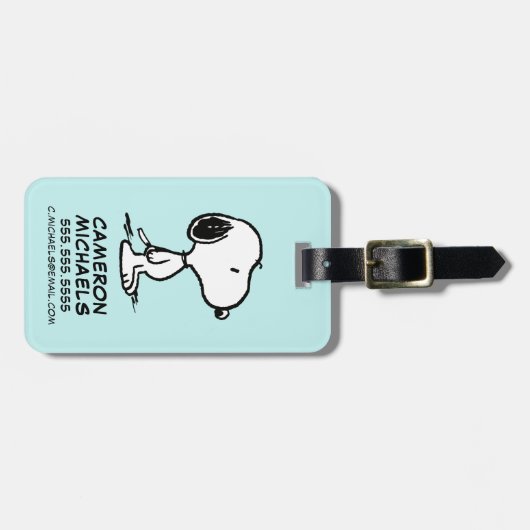 pinda's | Snoopy Bagagelabel (Voorkant horizontaal)
