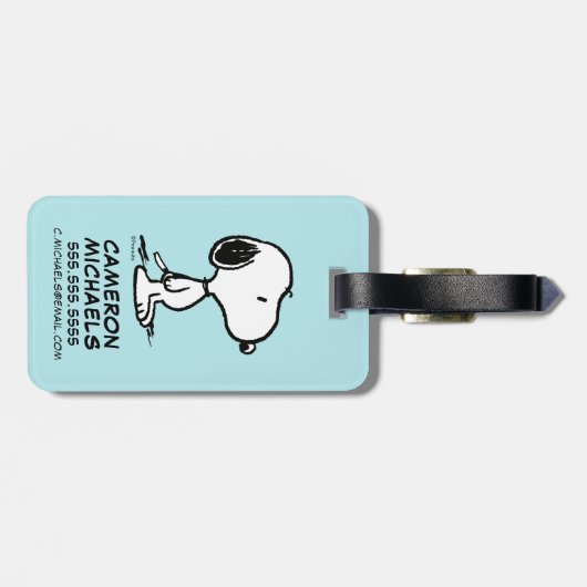 pinda's | Snoopy Bagagelabel (Achterkant horizontaal)