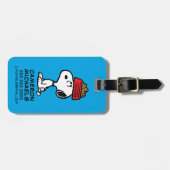 pinda's | Snoopy balanceert his Dog Dish Bagagelabel (Voorkant horizontaal)
