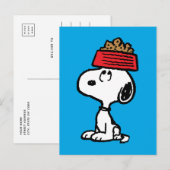 pinda's | Snoopy balanceert his Dog Dish Briefkaart (Voorkant / Achterkant)