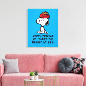 pinda's | Snoopy balanceert his Dog Dish Canvas Afdruk (Insitu (Woonkamer))