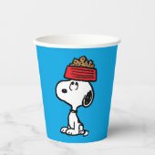 pinda's | Snoopy balanceert his Dog Dish Papieren Bekers (Voorkant)