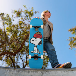 pinda's   Snoopy balanceert his Dog Dish Persoonlijk Skateboard