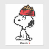 pinda's | Snoopy balanceert his Dog Dish Sticker (Vel)