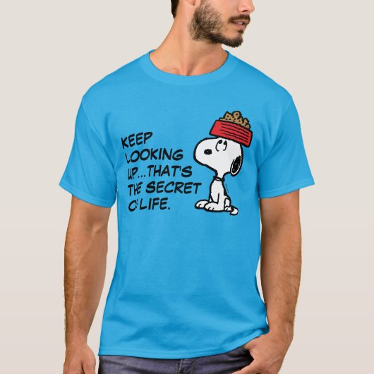 pinda's | Snoopy balanceert his Dog Dish T-shirt (Voorkant)