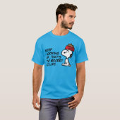 pinda's | Snoopy balanceert his Dog Dish T-shirt (Voorkant volledig)