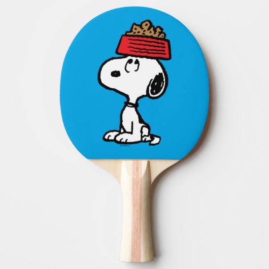 pinda's | Snoopy balanceert his Dog Dish Tafeltennisbatje (Voorkant)