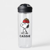 pinda's | Snoopy-balans | Jouw namen toevoegen Waterfles (Voorkant)