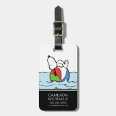 pinda's | Snoopy Beach Ball Beach Bagagelabel (Voorkant verticaal)