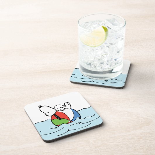 pinda's | Snoopy Beach Ball Beach Bier Onderzetter (Rechterzijde)