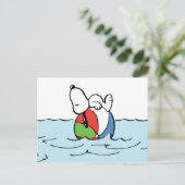 pinda's | Snoopy Beach Ball Beach Briefkaart (Staand voorkant)