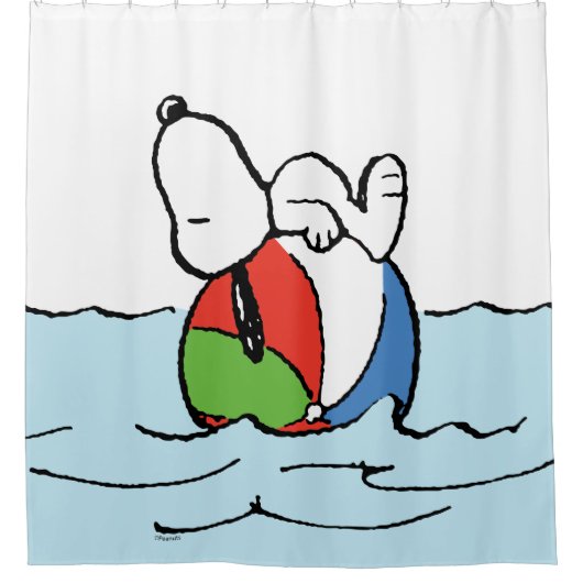 pinda's | Snoopy Beach Ball Beach Douchegordijn (Voorkant)