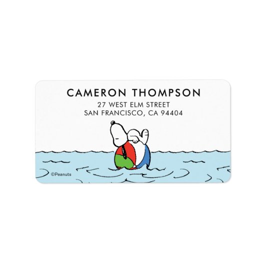 pinda's | Snoopy Beach Ball Beach Etiket (Voorkant)