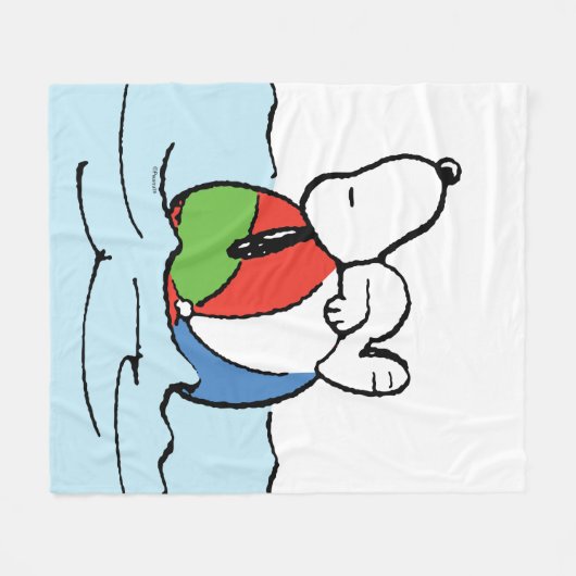 pinda's | Snoopy Beach Ball Beach Fleece Deken (Voorkant (Horizontaal))