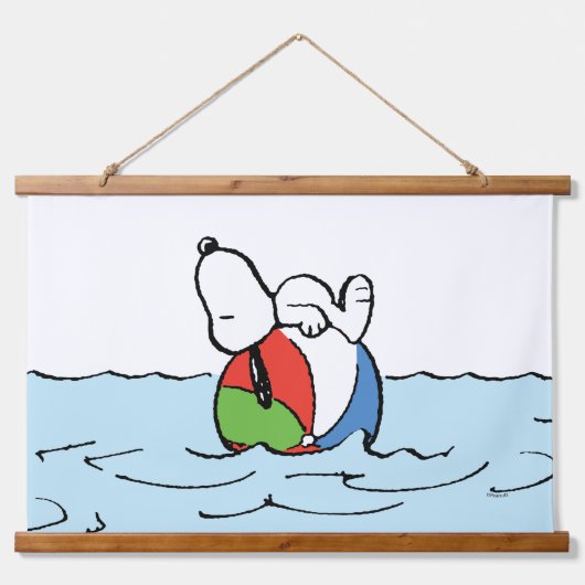 pinda's | Snoopy Beach Ball Beach Hangend Wandkleed (Voorkant)