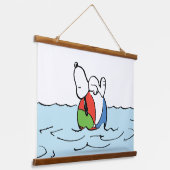 pinda's | Snoopy Beach Ball Beach Hangend Wandkleed (Gebogen)