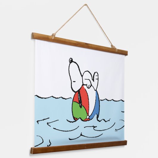 pinda's | Snoopy Beach Ball Beach Hangend Wandkleed (Gebogen)