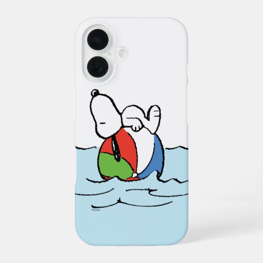 pinda's | Snoopy Beach Ball Beach iPhone 16 Hoesje (Achterkant)