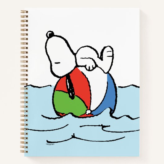 pinda's | Snoopy Beach Ball Beach Notitieboek (Voorkant)