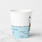 pinda's | Snoopy Beach Ball Beach Papieren Bekers (Voorkant)