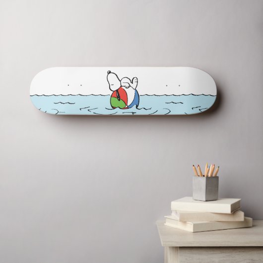pinda's | Snoopy Beach Ball Beach Persoonlijk Skateboard (Muurkunst (Horizontaal))