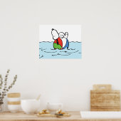 pinda's | Snoopy Beach Ball Beach Poster (Keuken)
