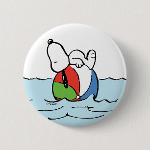 pinda's   Snoopy Beach Ball Beach Ronde Button 5,7 Cm