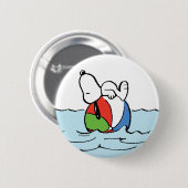 pinda's | Snoopy Beach Ball Beach Ronde Button 5,7 Cm (Voorkant /achterkant)