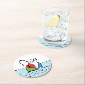 pinda's | Snoopy Beach Ball Beach Ronde Kartonnen Onderzetter (Insitu)