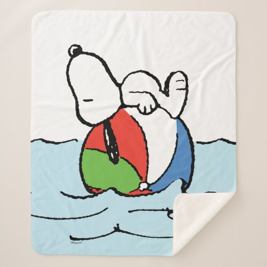 pinda's | Snoopy Beach Ball Beach Sherpa Deken (Voorkant)