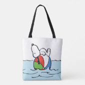 pinda's | Snoopy Beach Ball Beach Tote Bag (Achterkant)