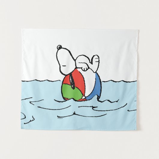 pinda's | Snoopy Beach Ball Beach Wandkleed (Voorkant (horizontaal))
