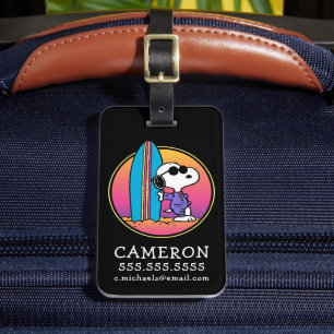pinda's   Snoopy Beach Beagle Bagagelabel
