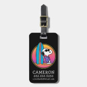 pinda's | Snoopy Beach Beagle Bagagelabel (Voorkant verticaal)