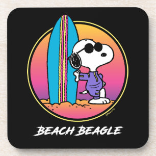 pinda's   Snoopy Beach Beagle Bier Onderzetter