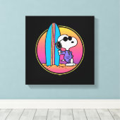 pinda's | Snoopy Beach Beagle Canvas Afdruk (Insitu (Houten vloer))
