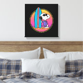 pinda's | Snoopy Beach Beagle Canvas Afdruk (Insitu (Slaapkamer))