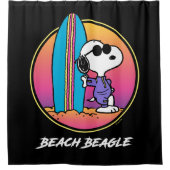 pinda's | Snoopy Beach Beagle Douchegordijn (Voorkant)