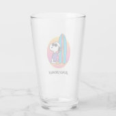 pinda's | Snoopy Beach Beagle Glas (Achterkant)
