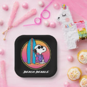 pinda's | Snoopy Beach Beagle Papieren Bordje (Feest)
