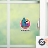 pinda's | Snoopy Beach Beagle Raamsticker (Huis)