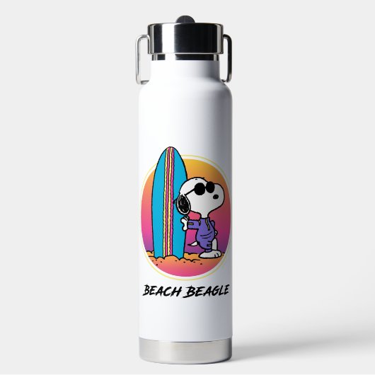 pinda's | Snoopy Beach Beagle Waterfles (Voorkant)
