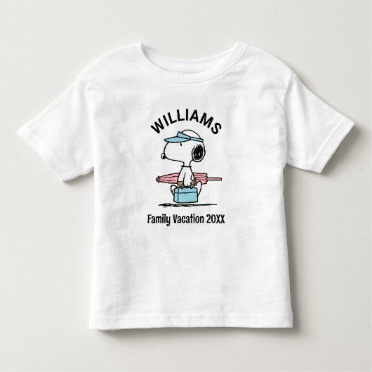 pinda's | Snoopy Beach Walk Family Vacking Kinder Shirts (Voorkant)