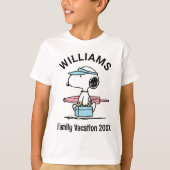 pinda's | Snoopy Beach Walk Family Vacking T-shirt (Voorkant)