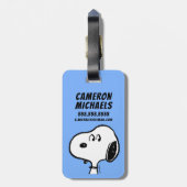 pinda's | Snoopy-beelden Bagagelabel (Achterkant verticaal)