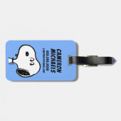 pinda's | Snoopy-beelden Bagagelabel (Achterkant horizontaal)