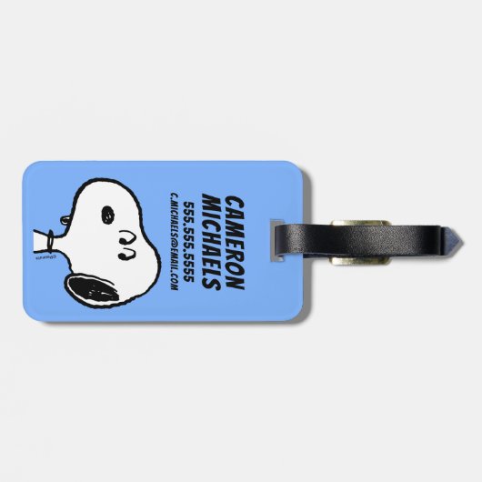 pinda's | Snoopy-beelden Bagagelabel (Achterkant horizontaal)