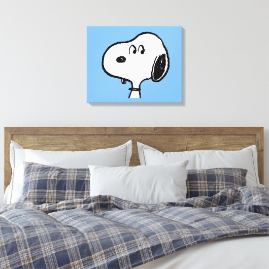 pinda's | Snoopy-beelden Canvas Afdruk (Insitu (Slaapkamer))